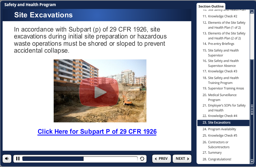 40 Hour Hazwoper Classroom Online Training demo.